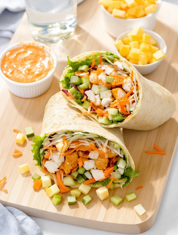 spicy buffalo chicken wraps