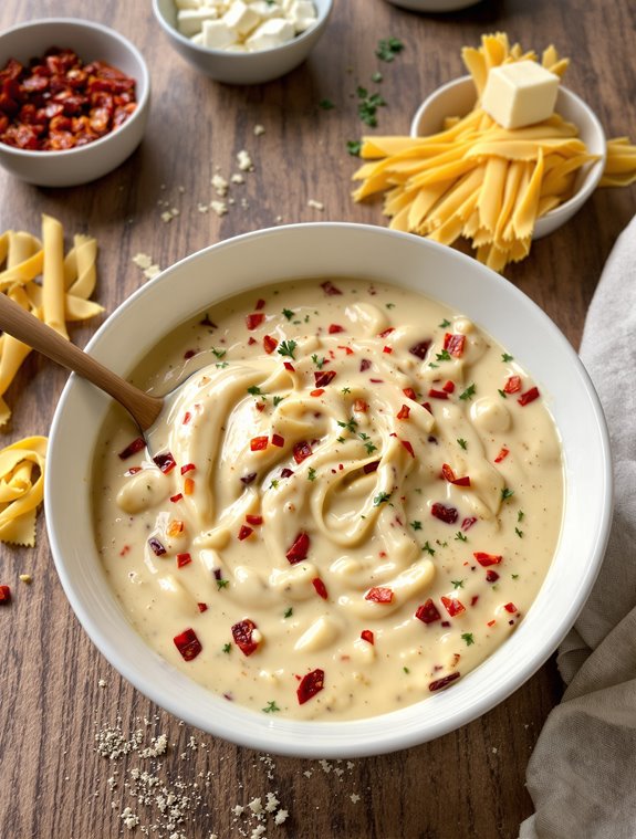 spicy homemade alfredo sauce