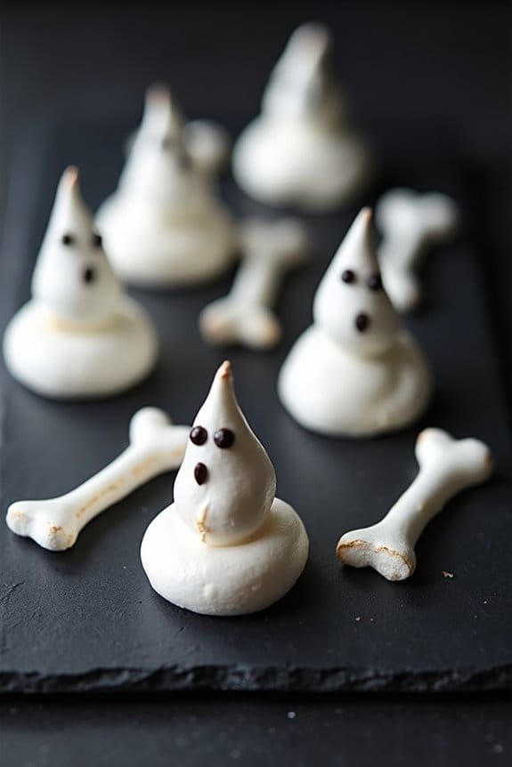 spooky meringue treats made