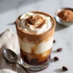 tiramisu flavored iced latte