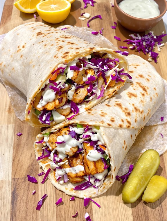 ultimate grilled chicken wraps