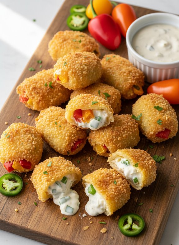 cheesy air fried poppers