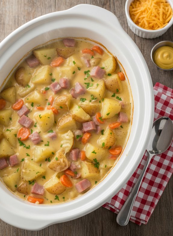 crockpot ham with potatoes