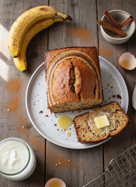 delicious cinnamon banana bread