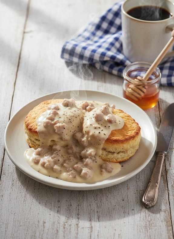 sausage gravy with biscuits