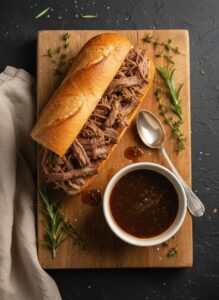 savory french dip sandwich