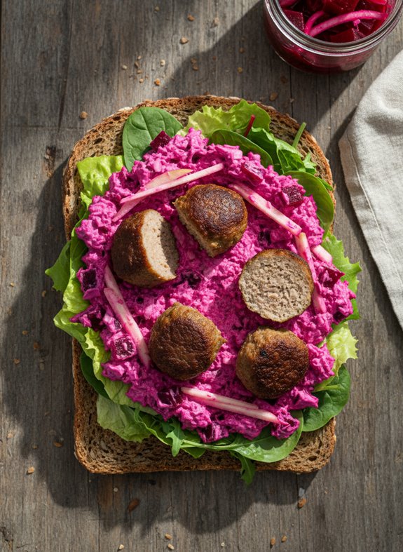 savory swedish meatball sandwich