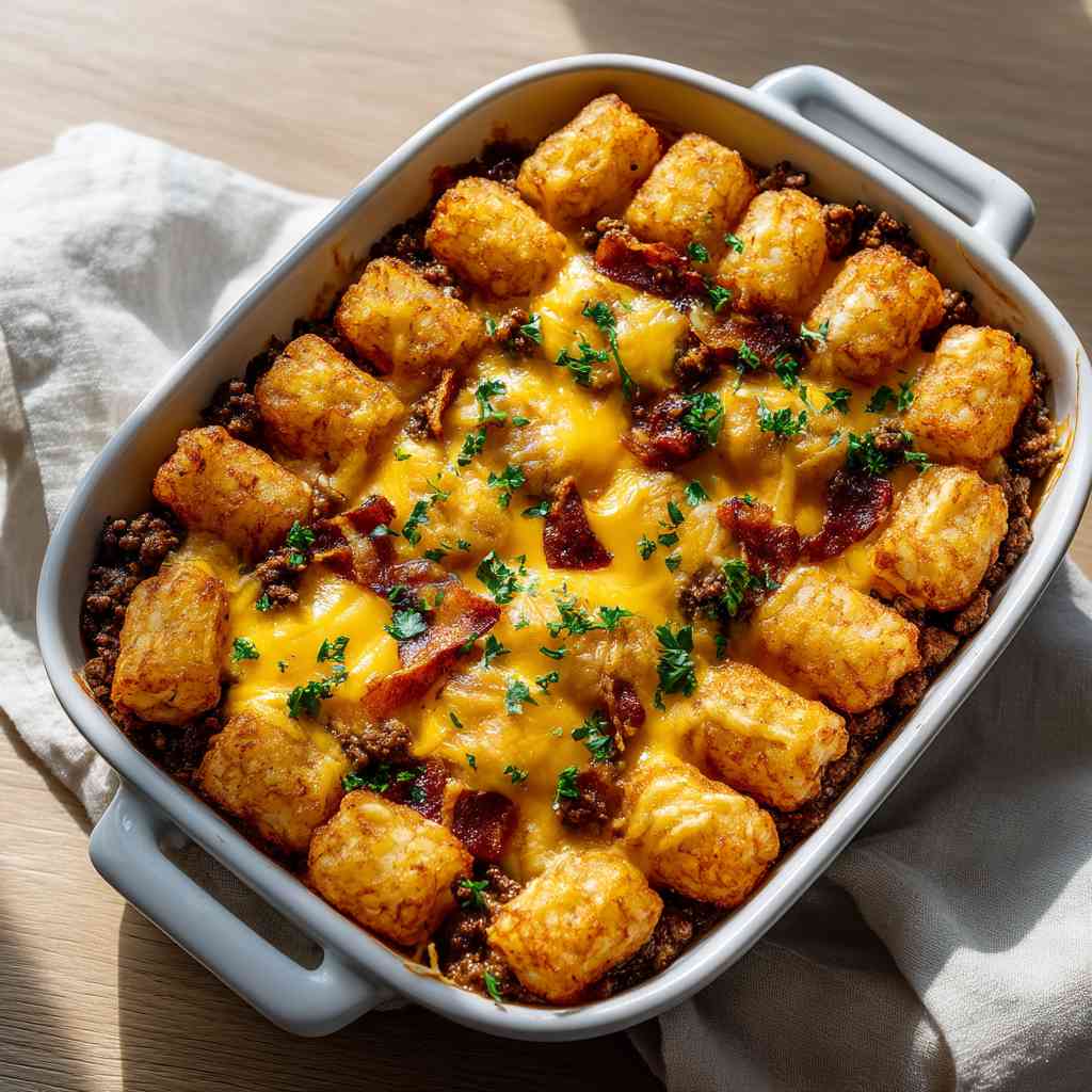 Bacon Cheeseburger Tater Tot Casserole variations