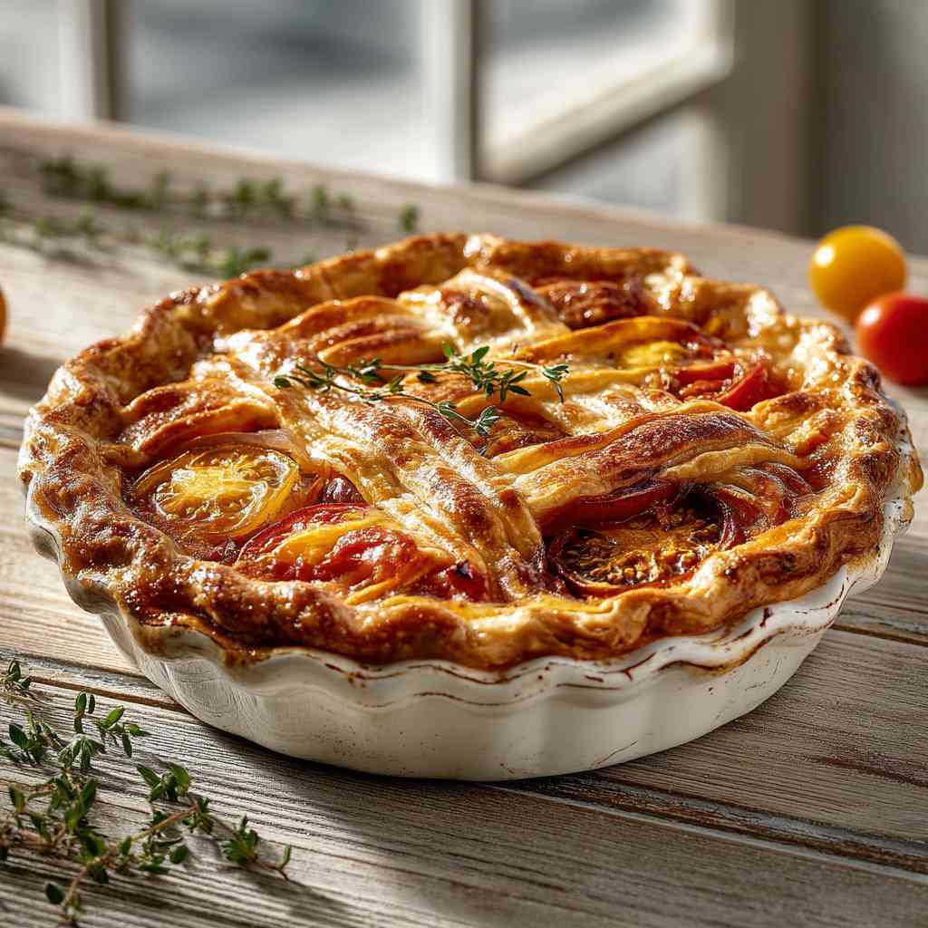 Bacon Onion Tomato Pie variations