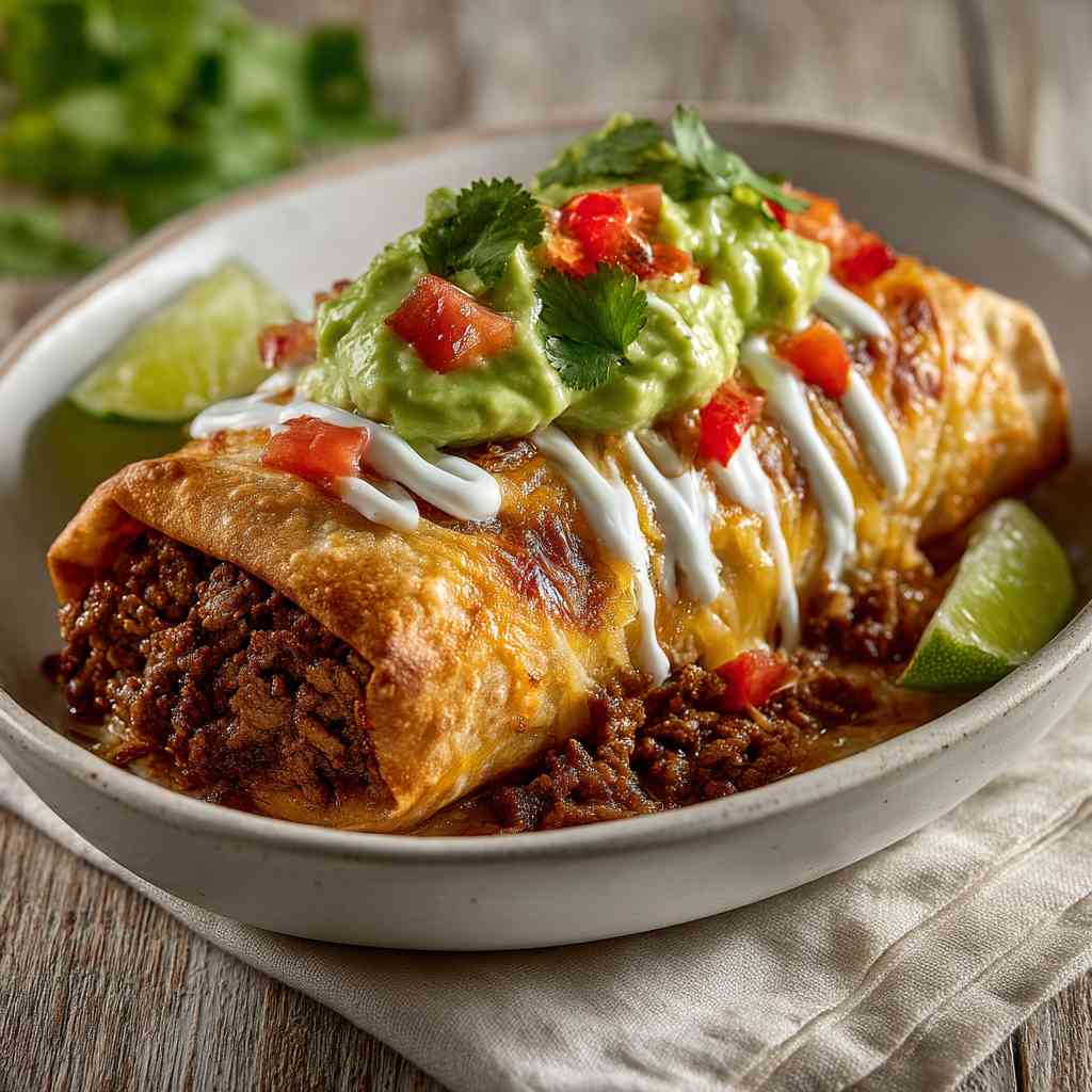 Beef and Cheese Chimichangas variations