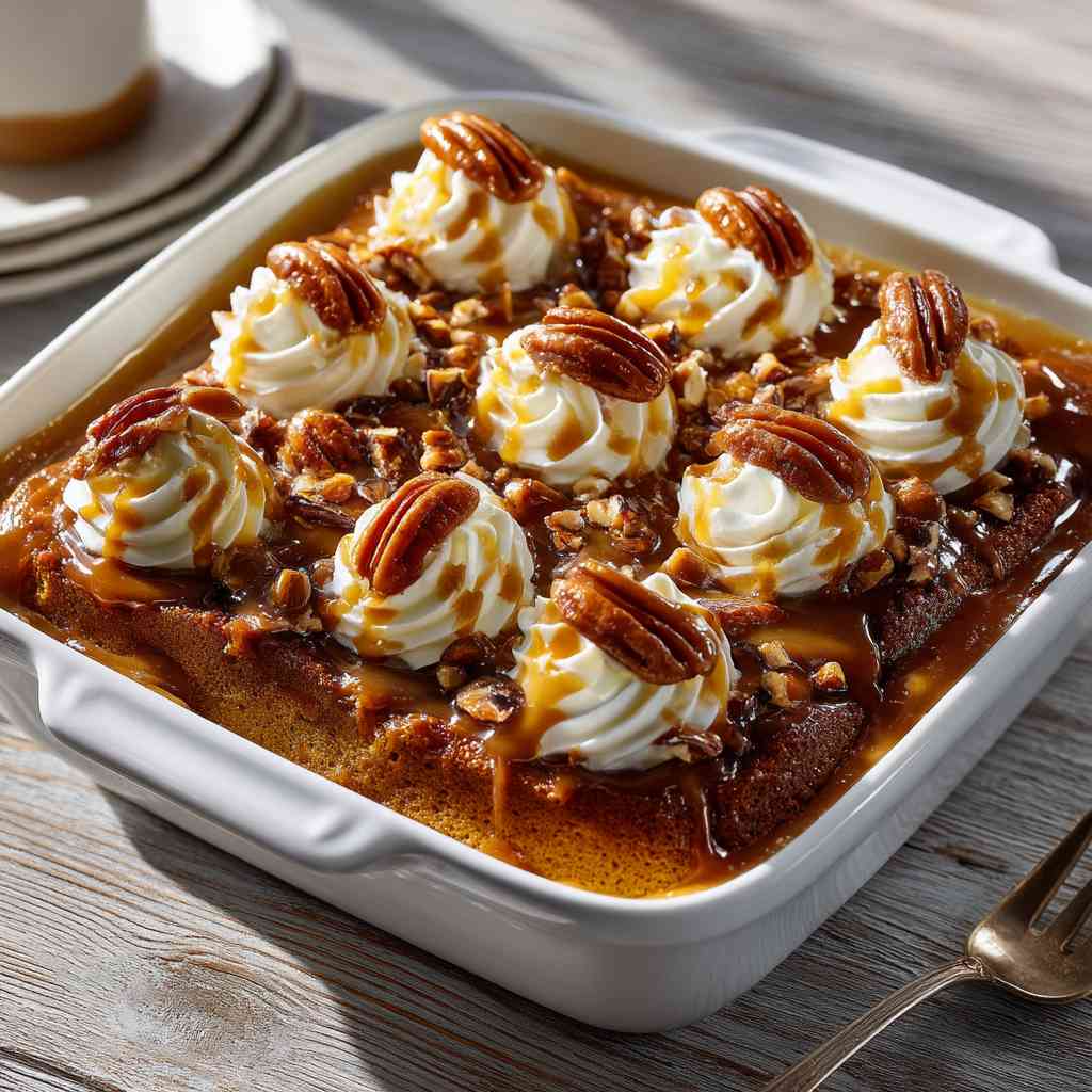 Butter Pecan Praline Poke Cake variations