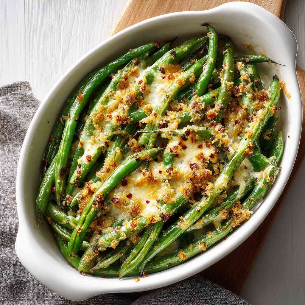 Cheesy Garlic Green Beans variations