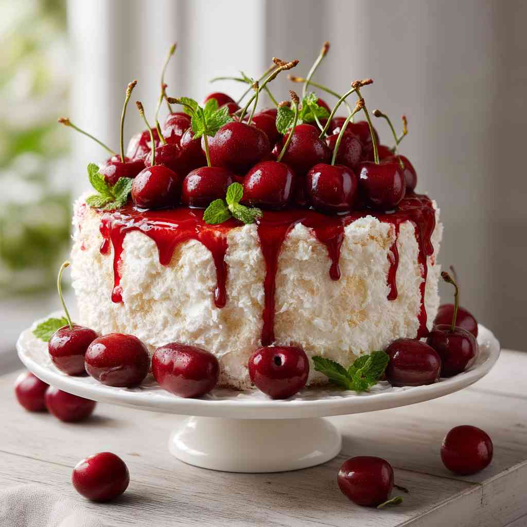 Cherry Angel Cake variations