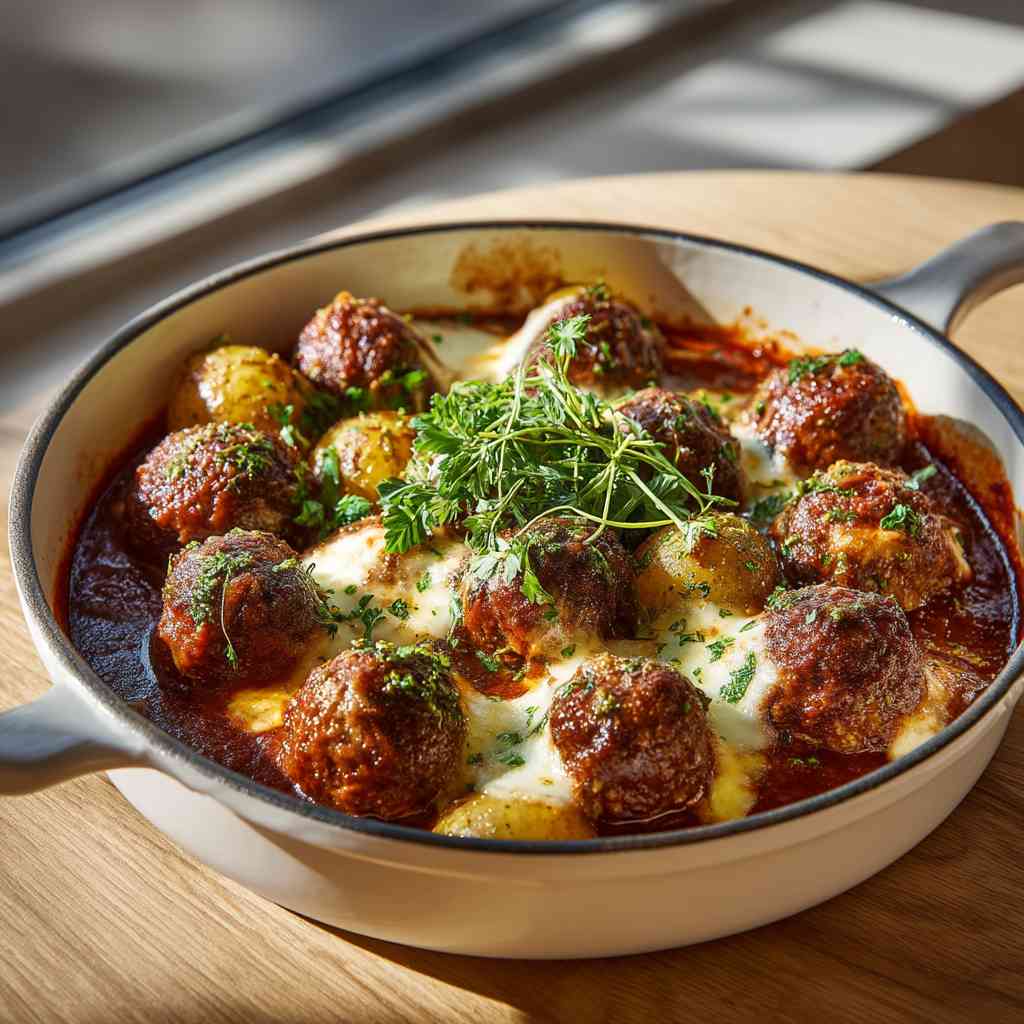 Meatballs with Potatoes and Cheese variations