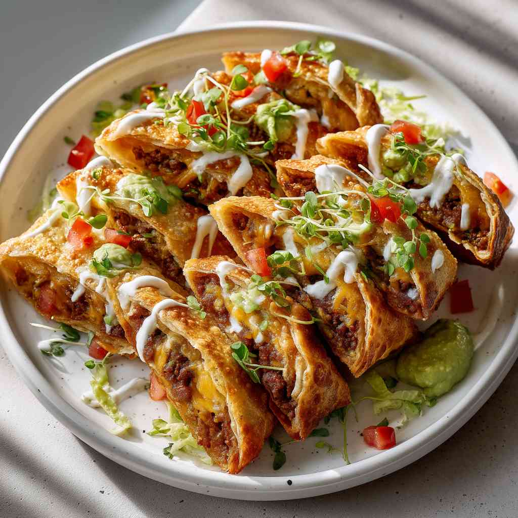 Nacho Egg Rolls variations