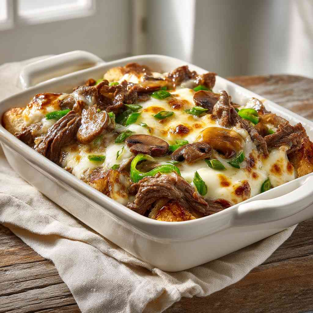 Philly Cheesesteak Casserole variations