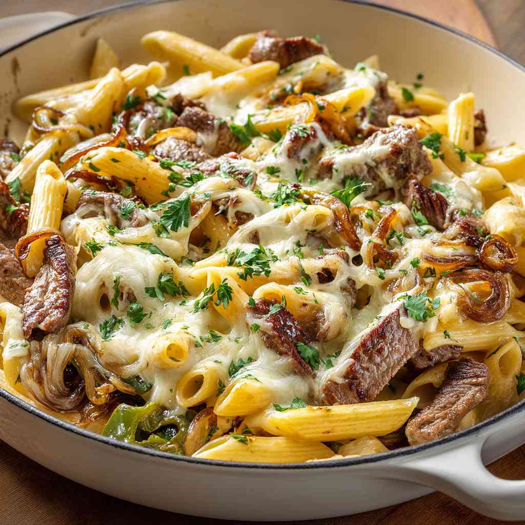 Philly Cheesesteak Pasta variations