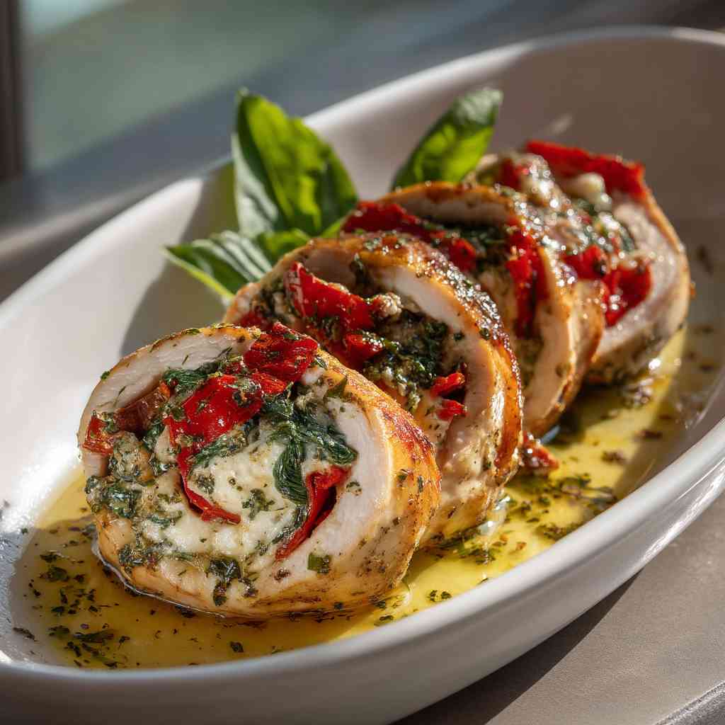 Roasted Red Pepper Spinach Mozzarella Stuffed Chicken variations