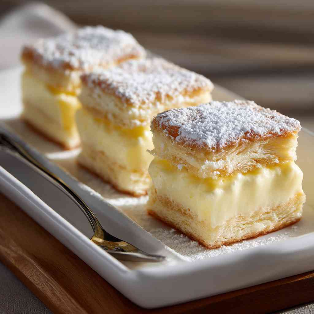 Vanilla Custard Cream Squares variations