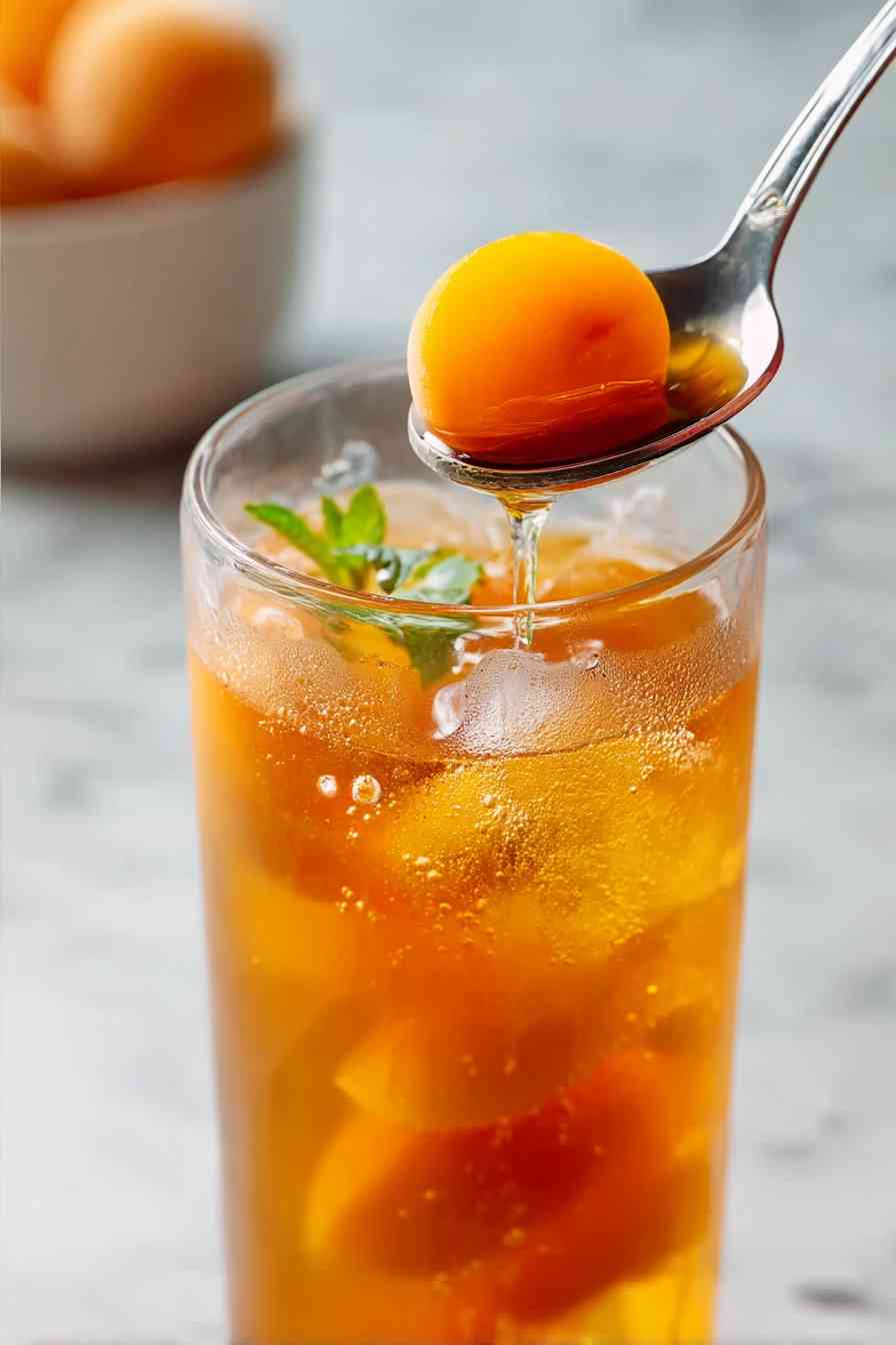 chilled apricot iced tea variations