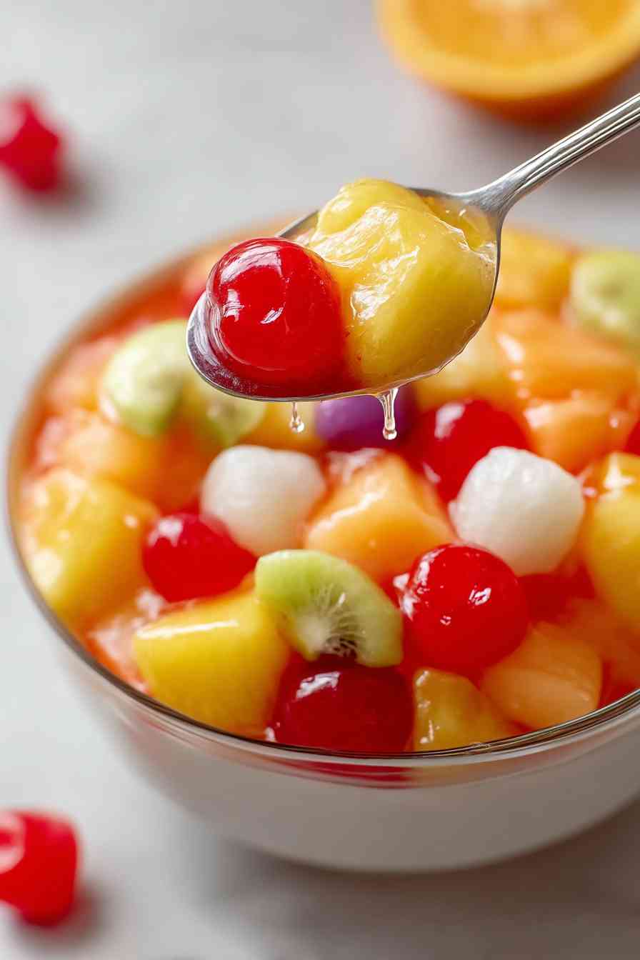 colorful canned fruit salad variations