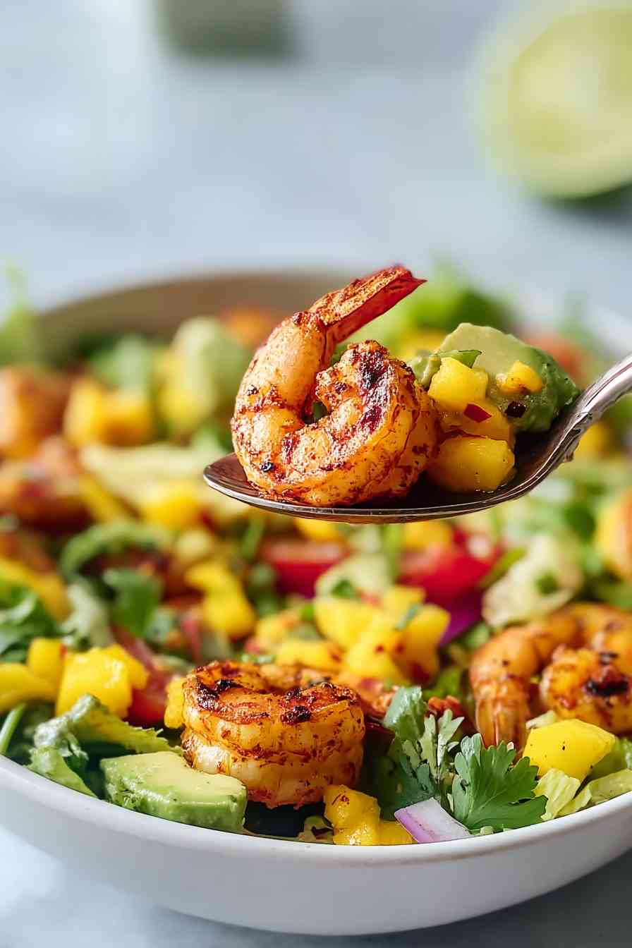 colorful jerk shrimp caribbean salad variations