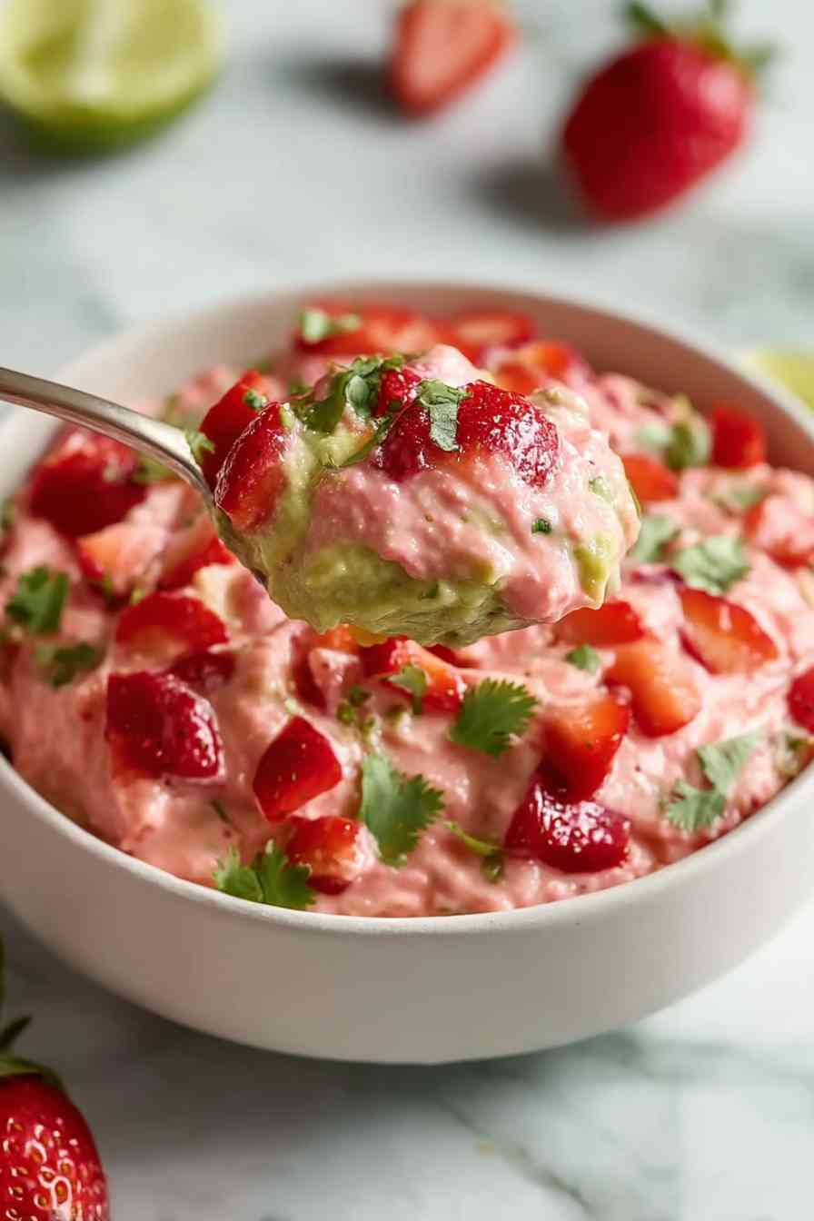 creamy strawberry guacamole variations
