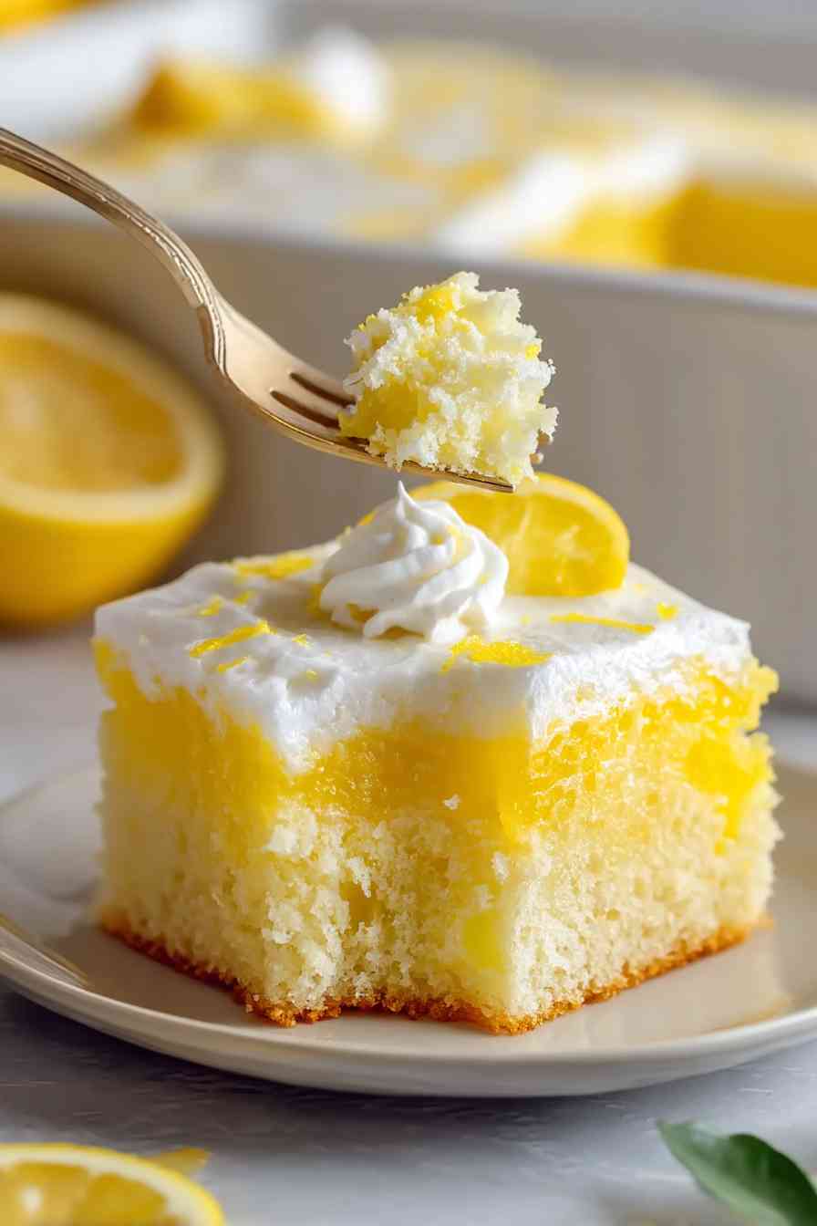 light triple lemon jello poke cake variations