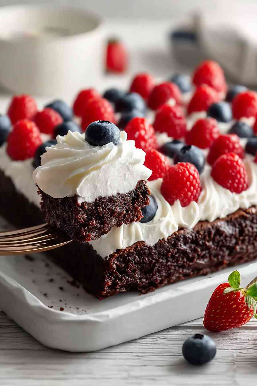 patriotic brownie flag cake variations