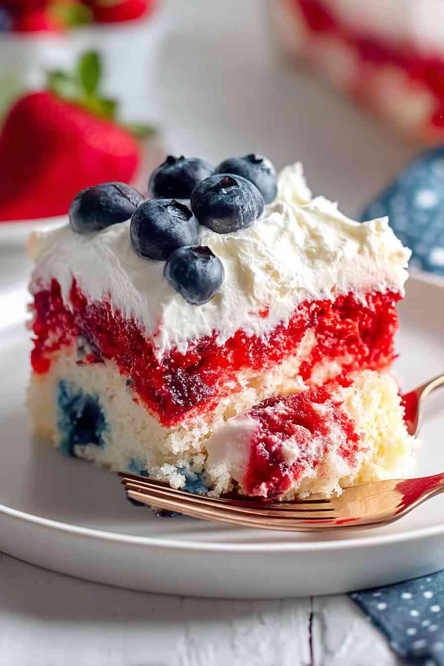 quick flag poke cake variations