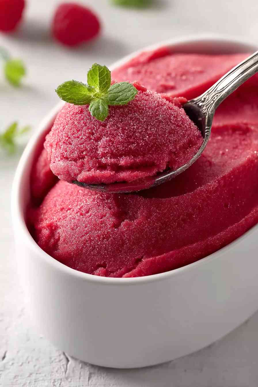 tangy raspberry sorbet variations
