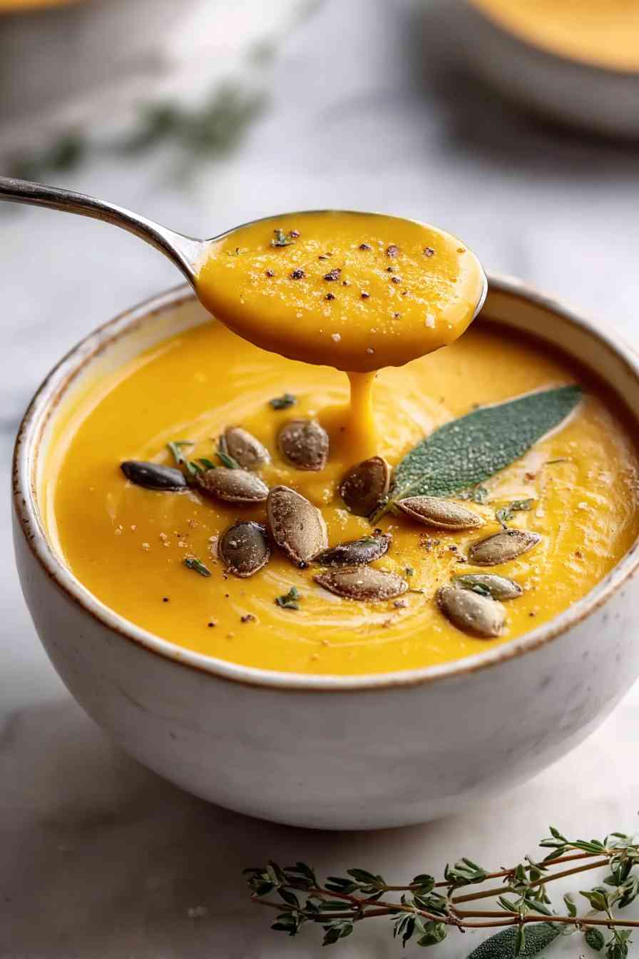 vegan roasted butternut squash and leek soup variations